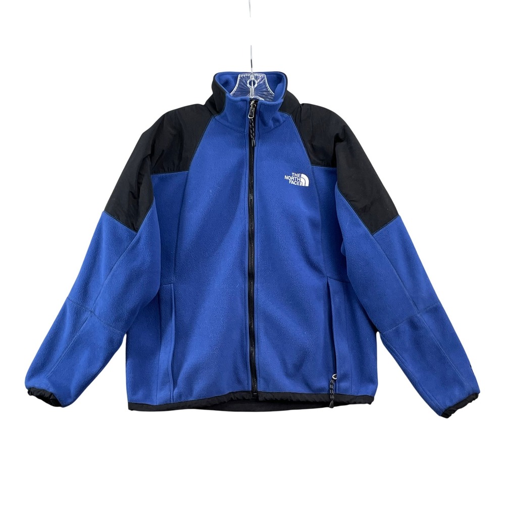 The North Face Fleece Jacket Womens Large Blue Gore Windstopper Full Zip Outdoor